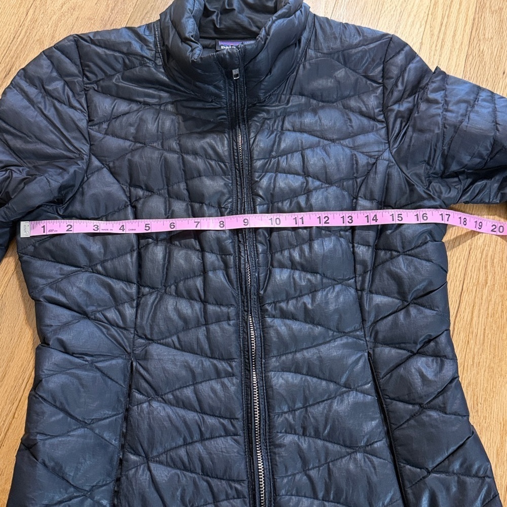 Patagonia Black Duckdown Longline Coat Sz S - Picture 5 of 11